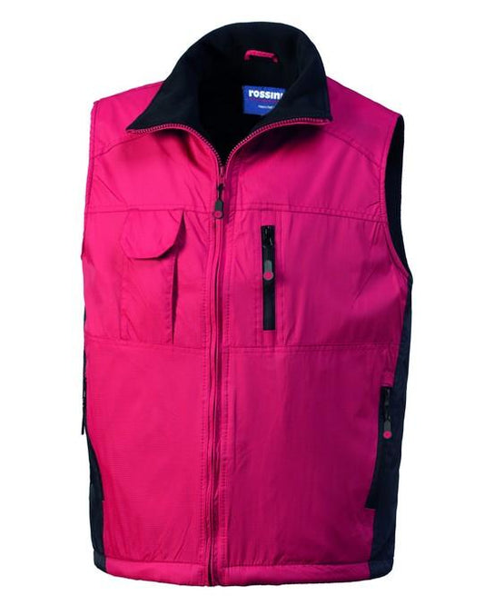 Gilet Perlis Rosso Smanicato Leggero Foderato in Pile