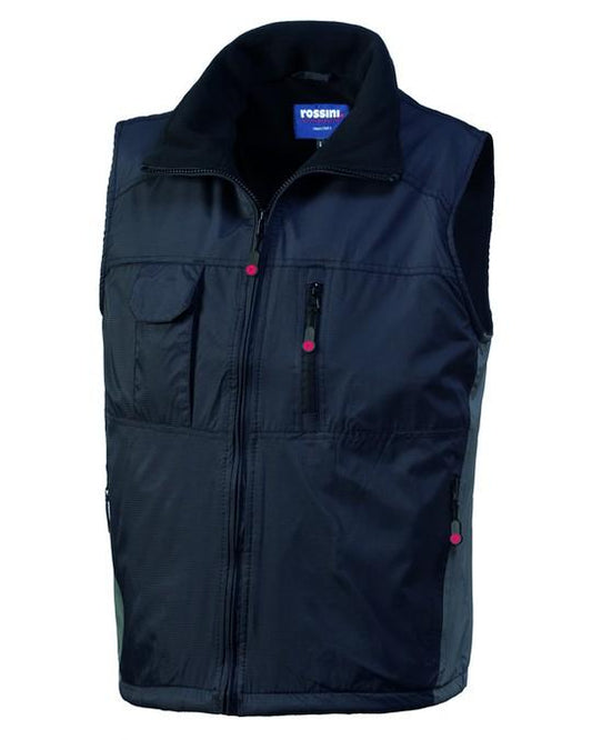 Gilet Perlis Nero Smanicato Leggero Foderato in Pile