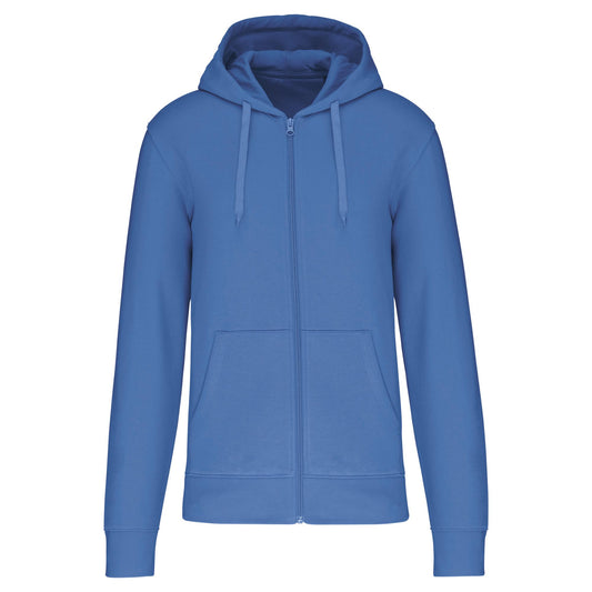 Felpa Kariban Bio Light Royal Blue Zip/Cappuccio Uomo 280 grammi