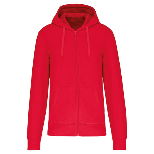 Felpa Kariban Bio Red Zip/Cappuccio Uomo 280 grammi