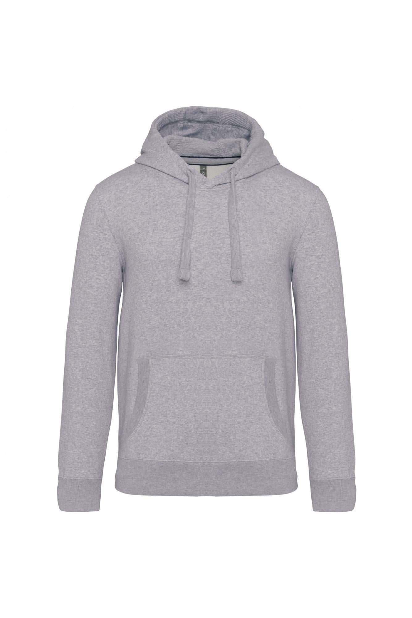 Felpa Premium Grigio Melange Felpa Unisex con Cappuccio Tascone Marsupio