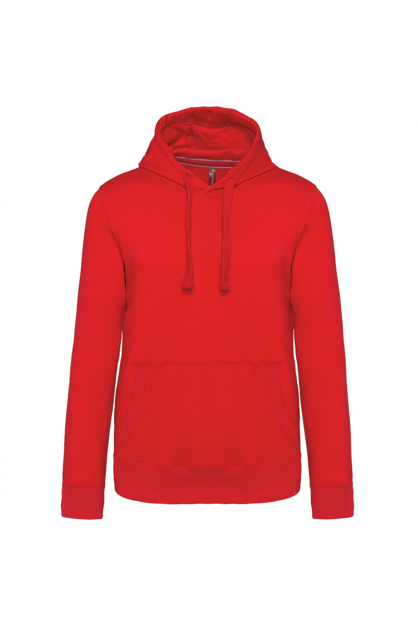 Felpa Premium Rosso Felpa Unisex con Cappuccio Tascone Marsupio