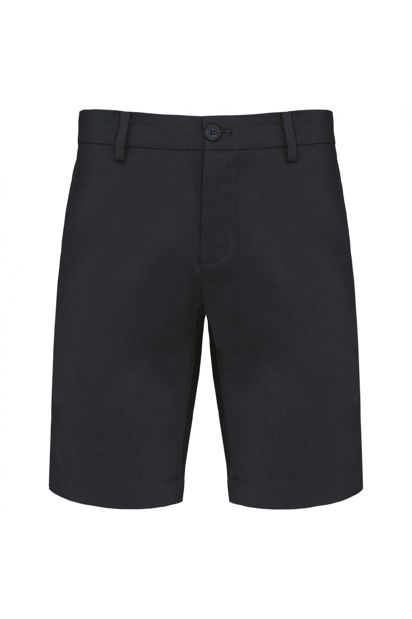 Bermuda Tecnico Nero Pantaloncino Elasticizzato Uomo