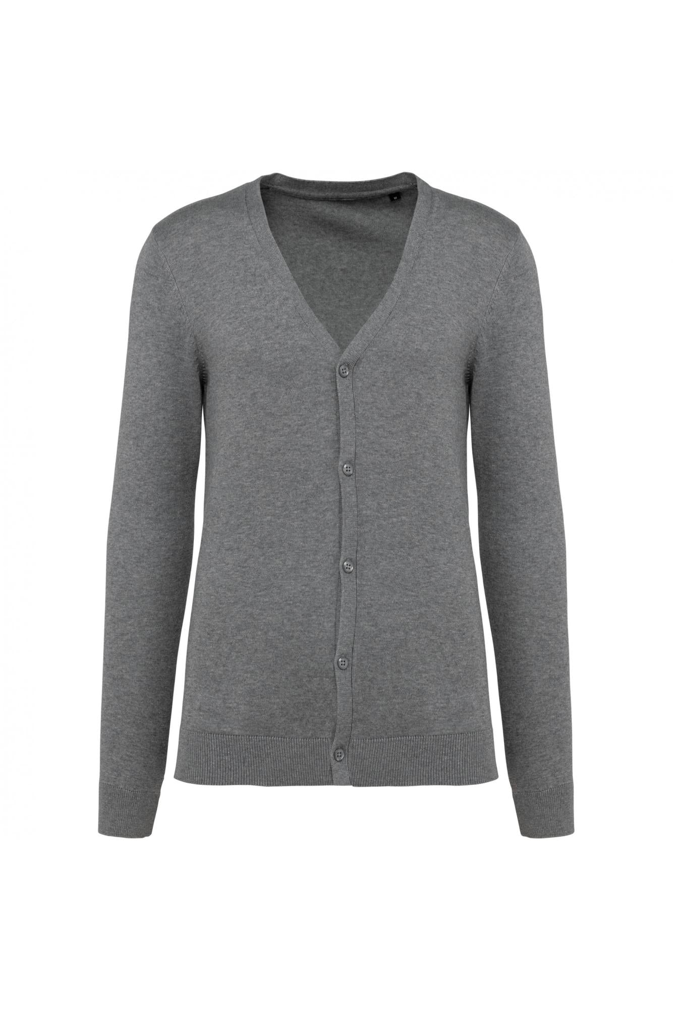 Cardigan Uomo Grigio Melange Cotone Supima® Maglioncino con Bottoni Puro Cotone