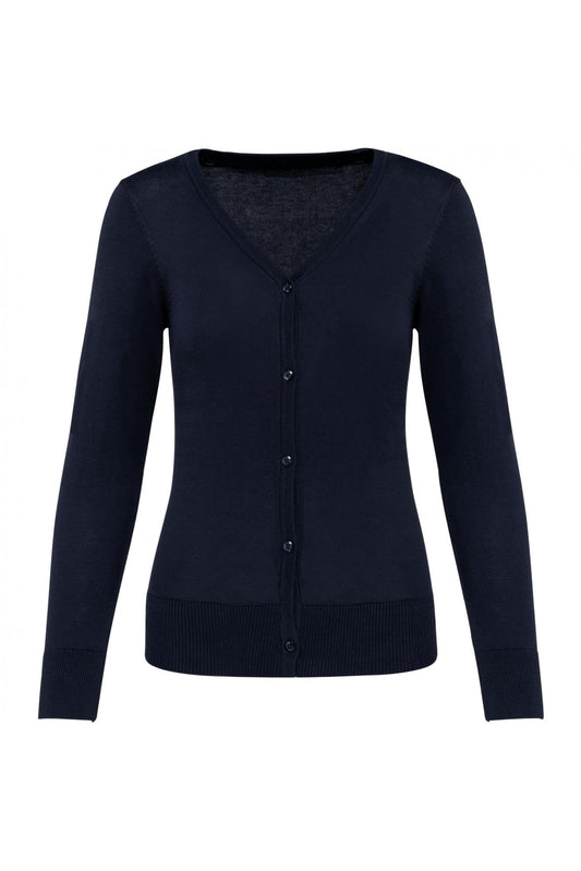 Cardigan Donna Blu Cotone Supima® Maglioncino con Bottoni Puro Cotone