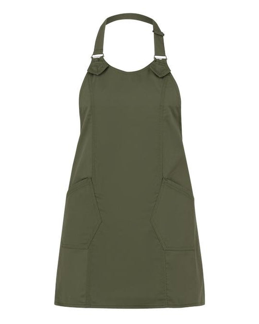 Grembiule Virginia Verde Militare Grembiule Donna con Tasconi Regolabile Pettorina Cameriera Osteria