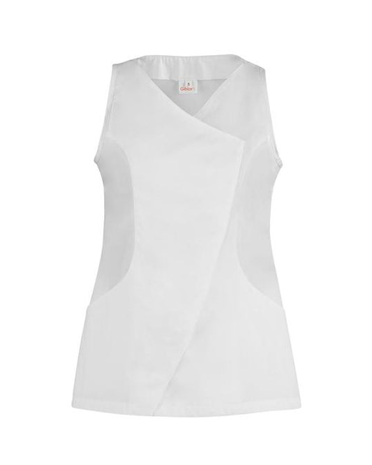 Smanicato Sara Bianco Casacca Donna Senza Maniche Estetista Medicale