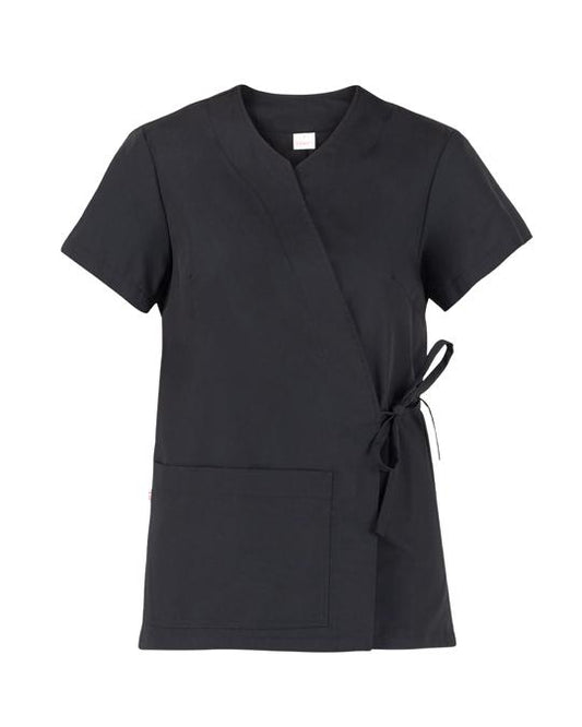 Kimono Ilaria Nero Casacca Donna Manica Corta con Tascone