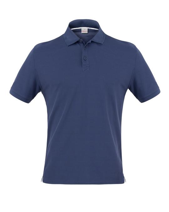 Polo Jeff Blu Polo Uomo Elasticizzata Tessuto Tecnico Piquet Traspirante