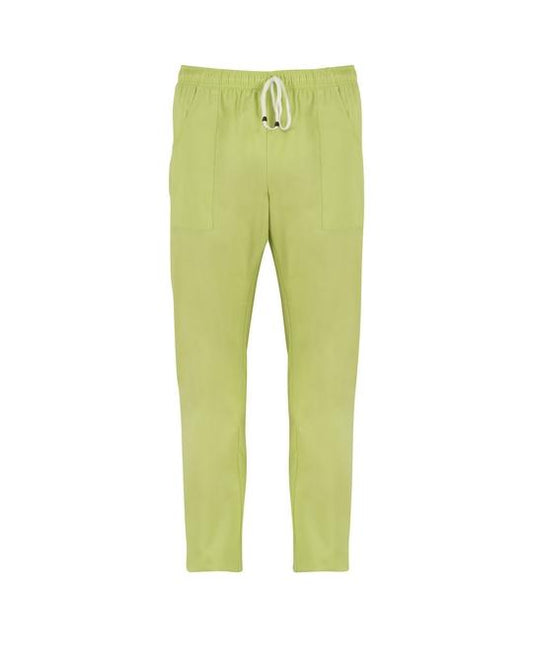 Pantalone Pitagora Pistacchio Unisex 100% Cotone Medico Farmacista Dentista Infermiere