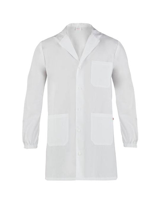 Camice Mike Bianco Camice Medico Laboratorio Alimentari Bottoni Automatici