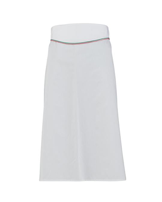 Grembiule Giunone Bianco con Profilo Tricolore Grembiule Cuoco con Baschina