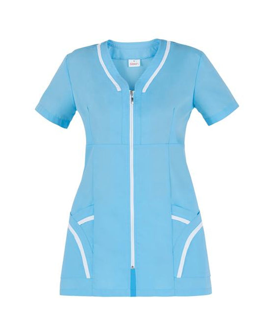 Casacca Altea Azzurro Casacca Donna Manica Corta Cucina Pulizie Asilo