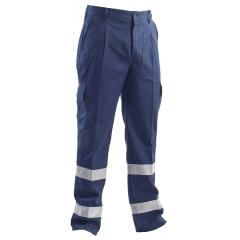 Pantalone Blu Taglia L con Bande Riflettenti