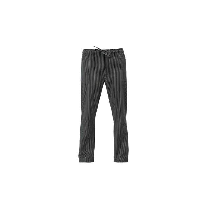 Pantalone Enrico Gessato Nero Pantalone Cuoco Rigato