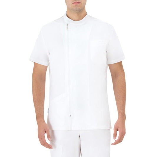 Casacca Ruggero Bianco Manica Corta Casacca Uomo Medico Farmacista Dentista Infermiere Asa Oss